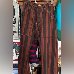 Big bud press Brown/black striped work pants XS